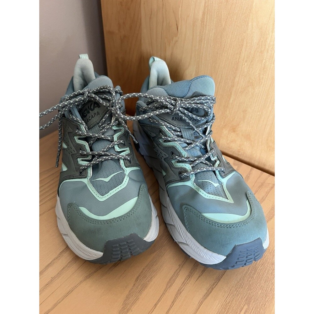 HOKA ONE ONE Anacapa Low GTX Women’s Hiking Shoes US 8.5 B Gray Green